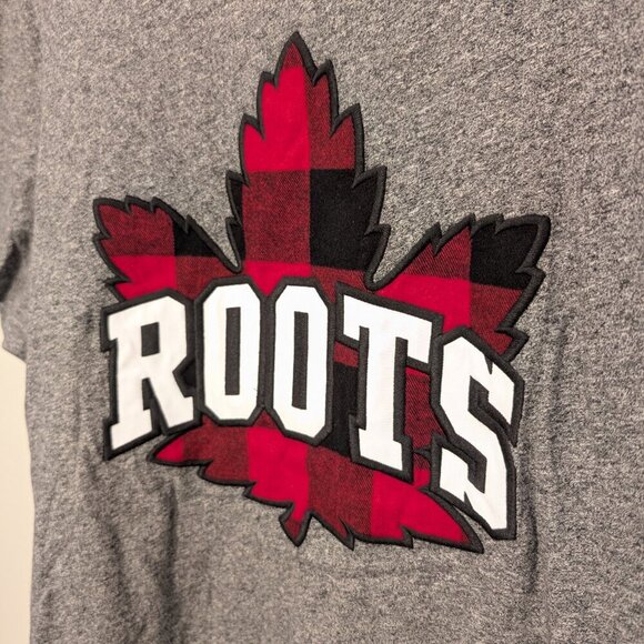 Roots Park Plaid Maple Leaf T-Shirt Men's Outdoor Rustic Style - Size S - Picture 5 of 7